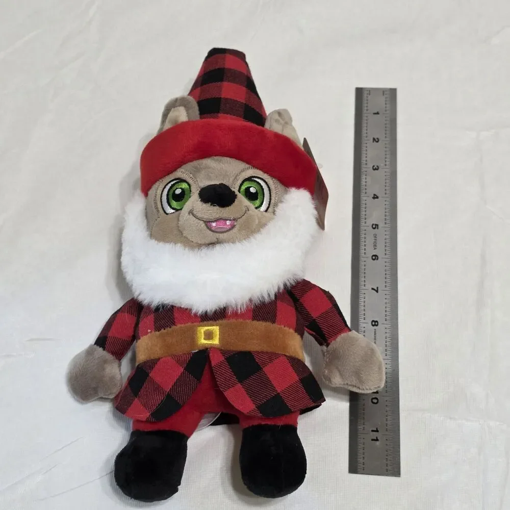 Great Wolf Lodge Wiley Gnome Holiday Plush Red and Black Plaid 12